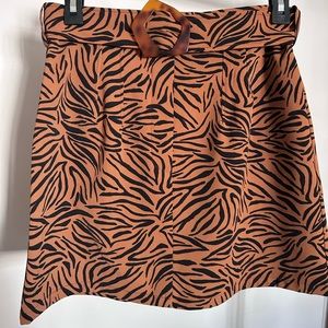 Zara animal print skirt